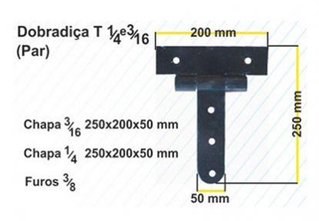 Dobradiça T (Par)