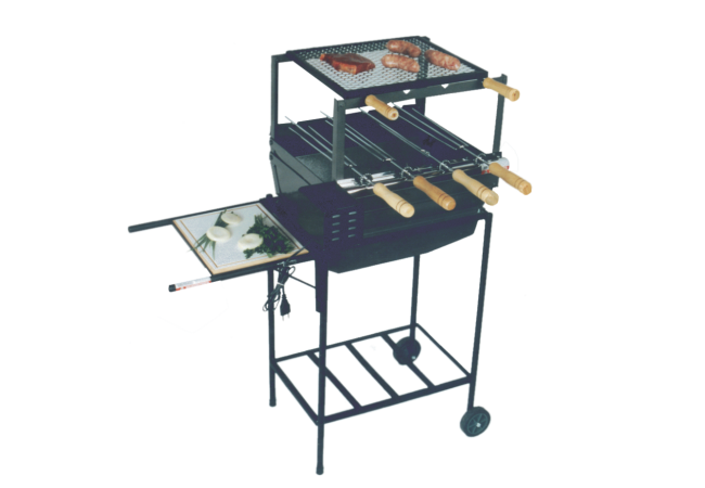 churrasqueira Giratória Baby sem Coifa com Rodas